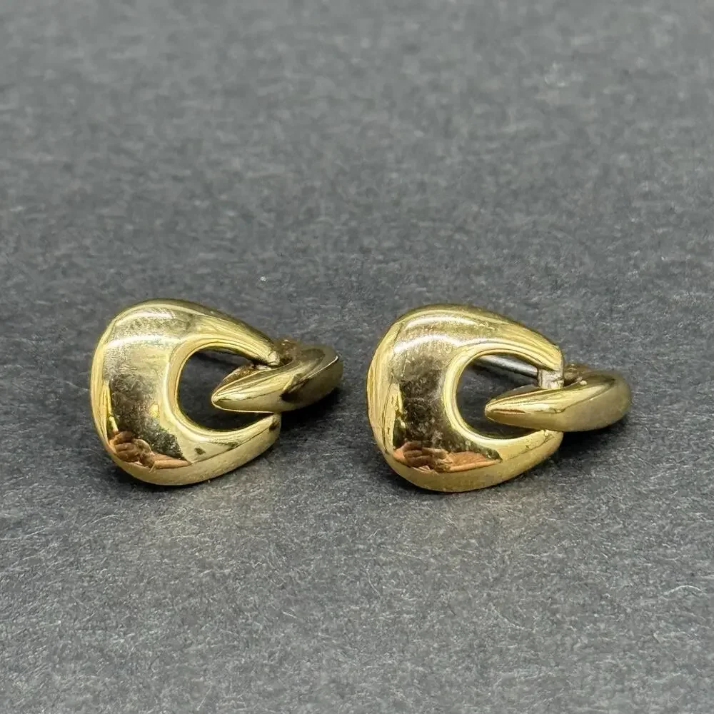 Vintage Gold-Tone Costume Earring Lot Red Rhinestone Hat Faux Pearl Enamel